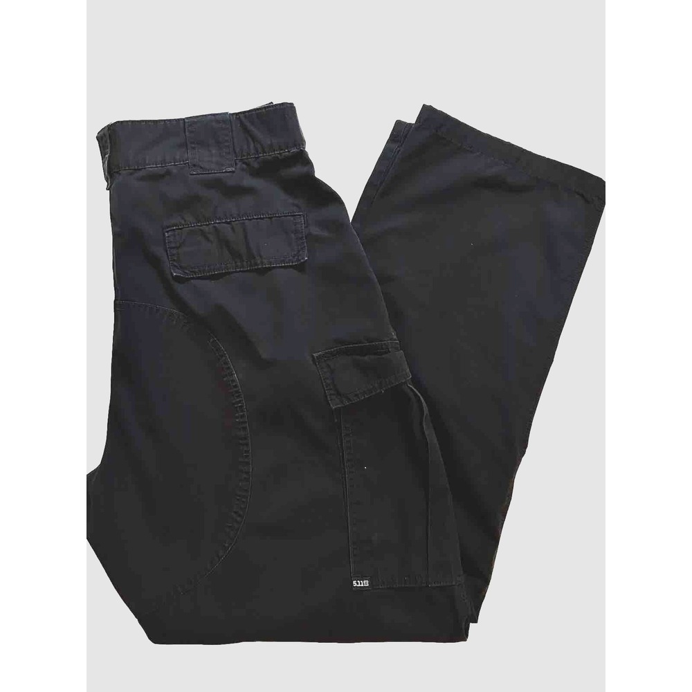 511 Tactical Pants Men's Large (35 1/2 - 39) Black Ripstop 30.5" Inseam -Pockets - Picture 2 of 16